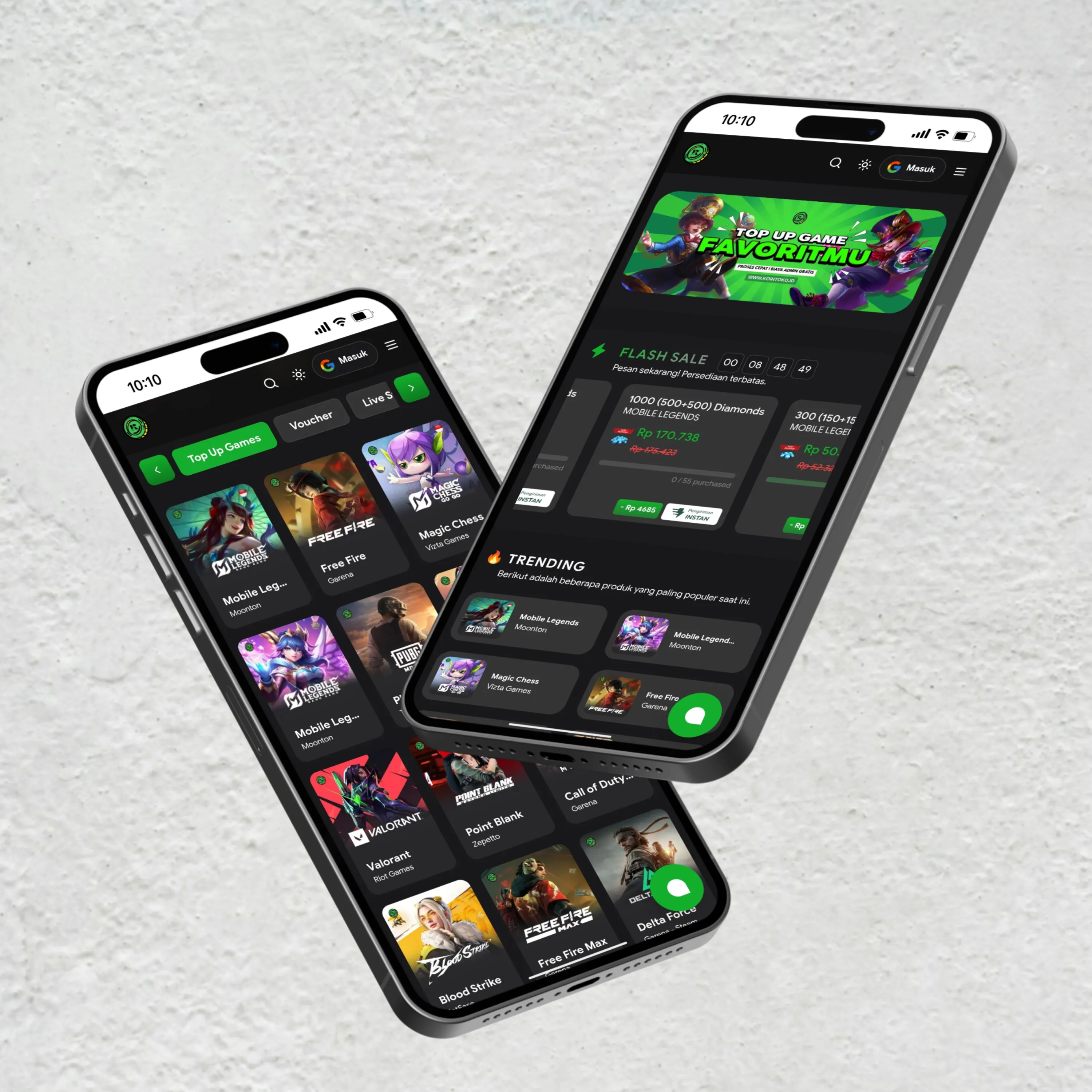Website Topup Game Professional